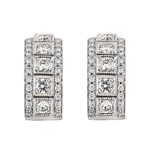 Square-Set Diamond Studs
