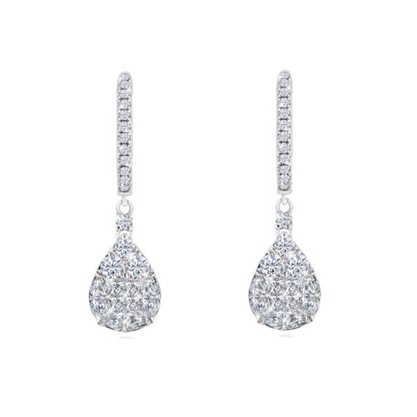 Diamond Illusion Drop Earrings