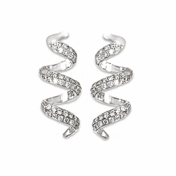 Diamond Spiral Earrings
