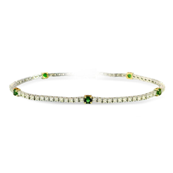 Tourmaline Diamond Tennis Bracelet