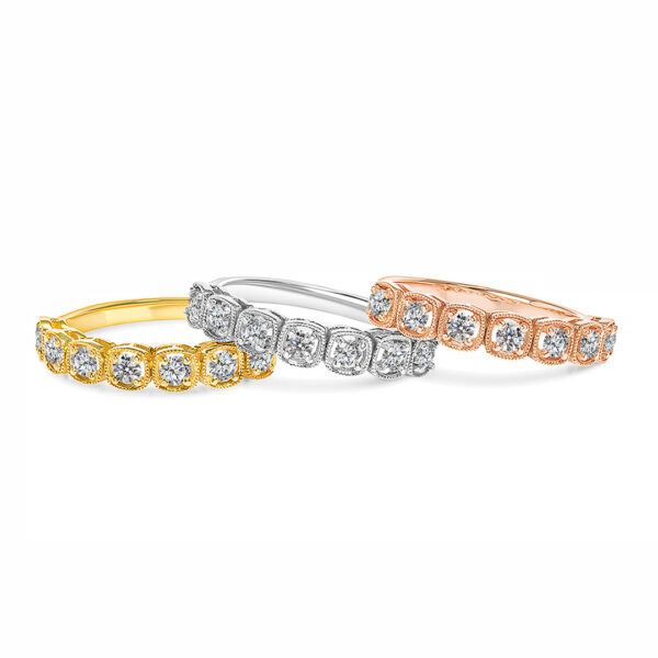 Cushion Vintage Eternity Rings