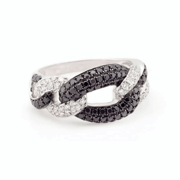 Fancy Link Diamond Dress Ring