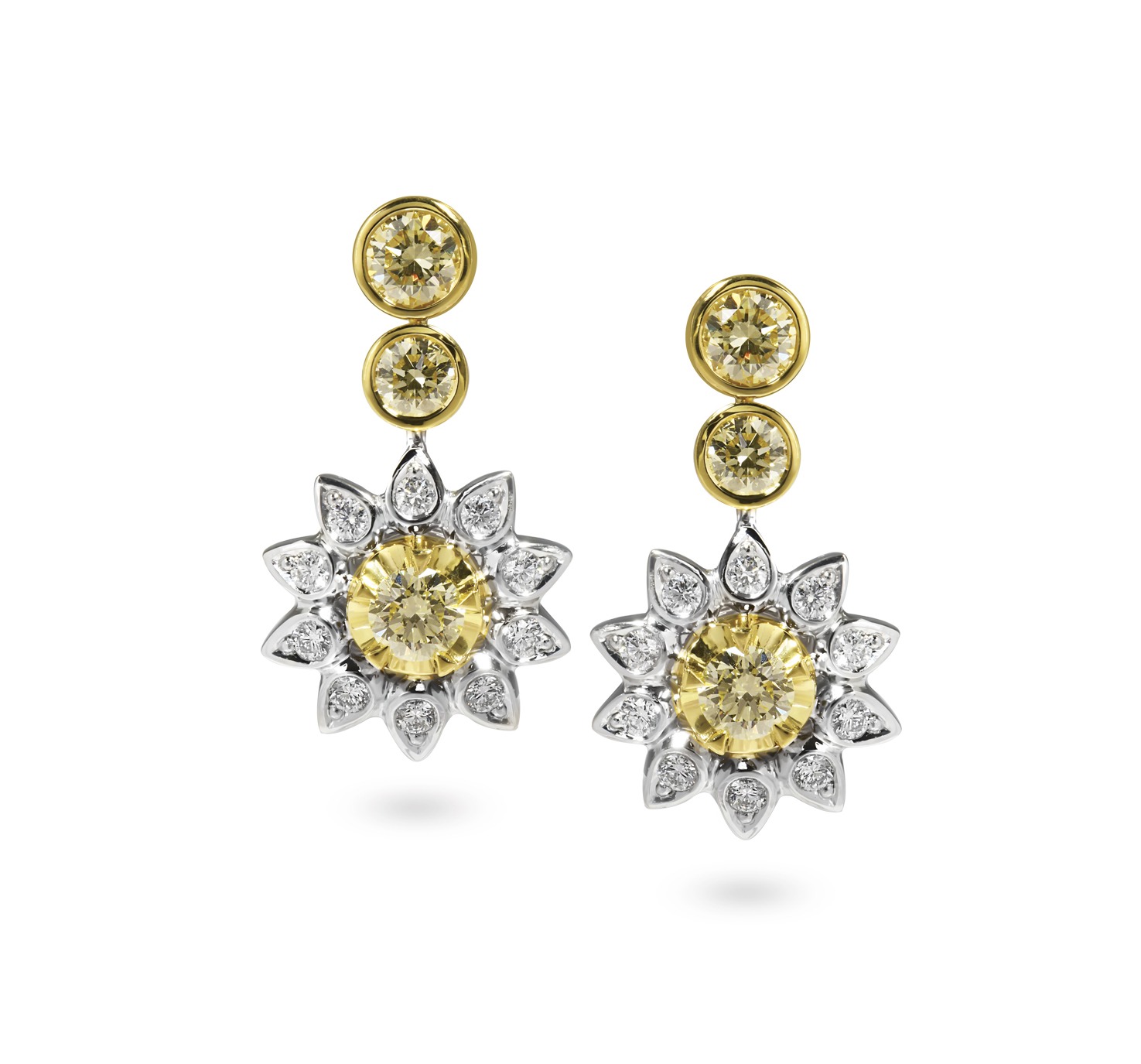 Light-fancy-yellow-and-white-diamond-earrings-african-sunshine-e7464