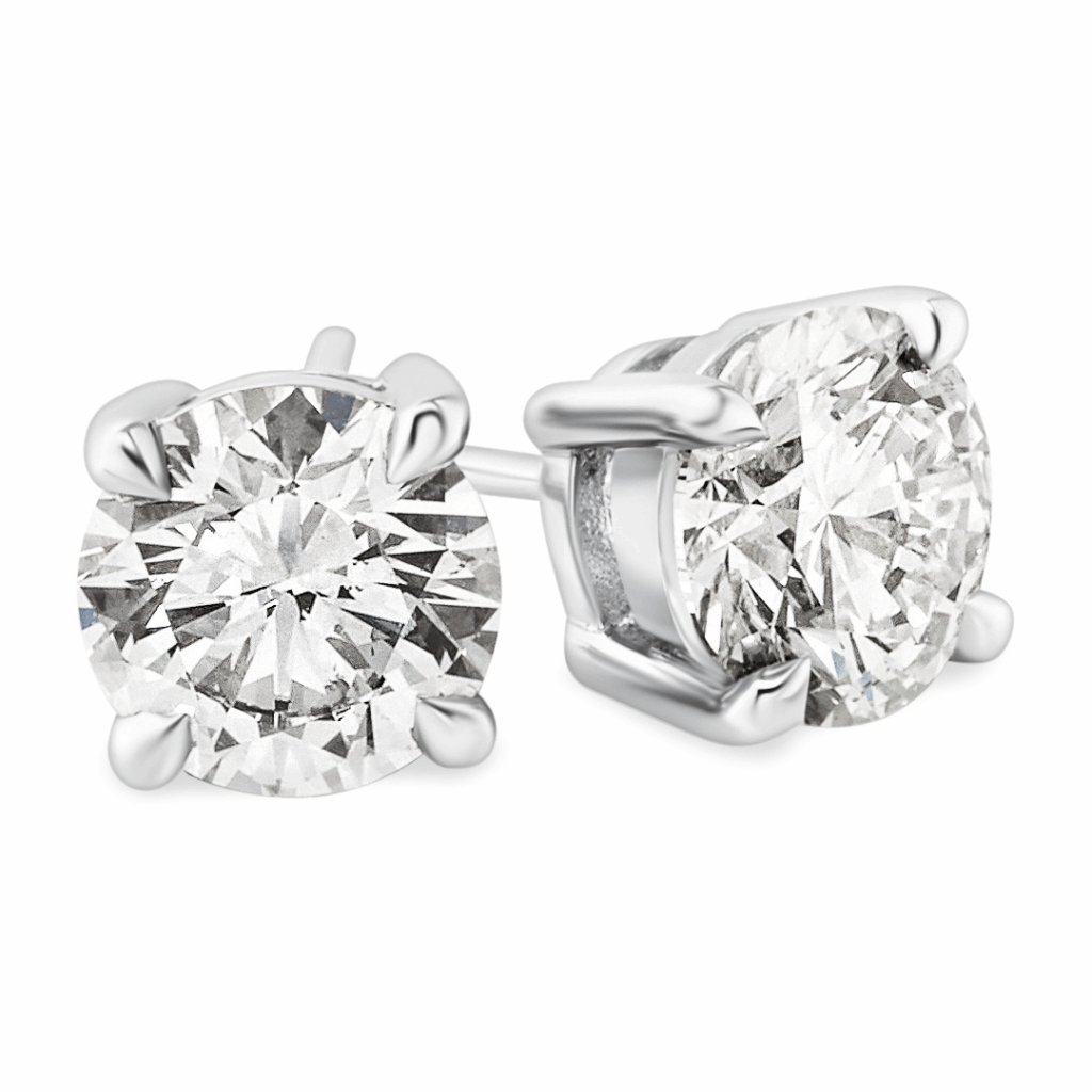 Classic Claw Set Diamond Stud Earrings