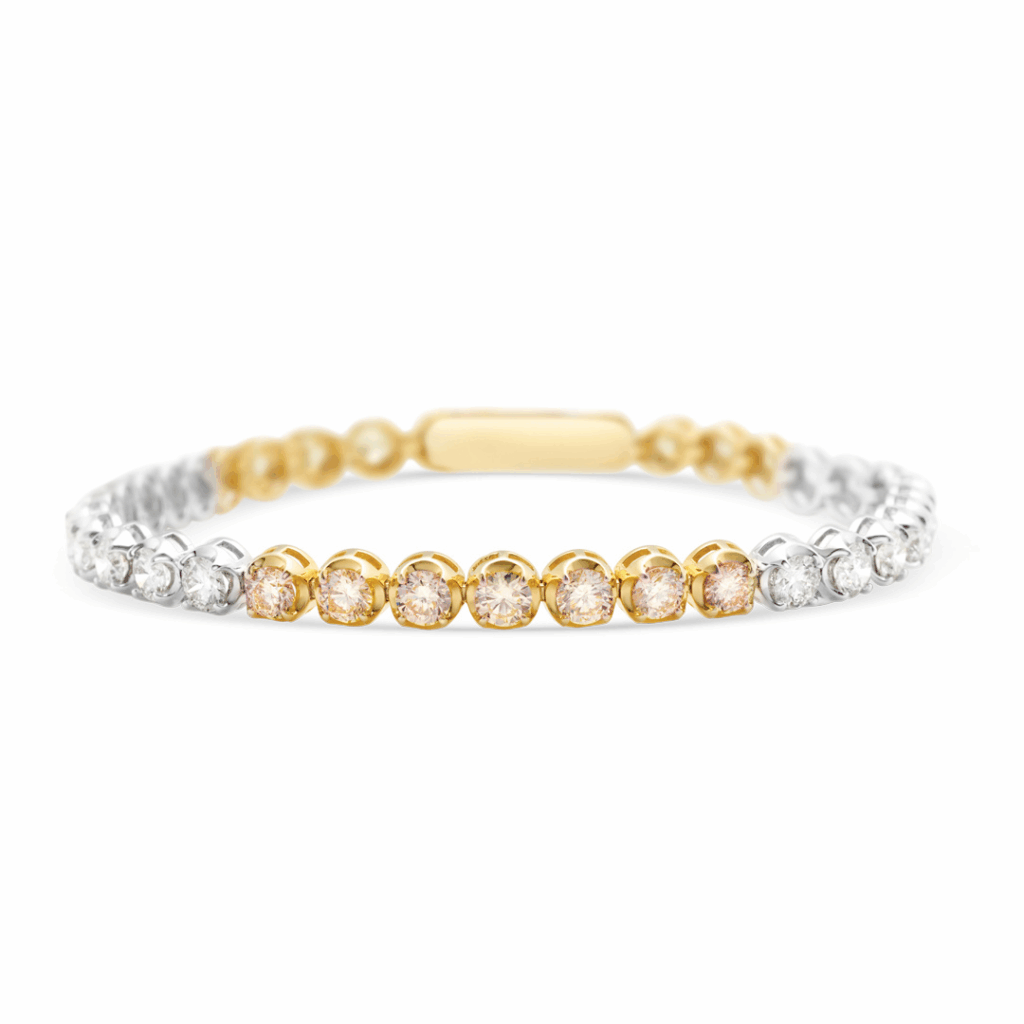 Yellow & Gold Tennis Bracelet